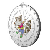Raccoon cartoon dartbord (Voorkant Rechts)