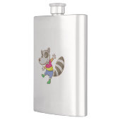 Raccoon cartoon heupfles (Links)