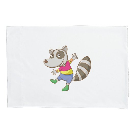 Raccoon cartoon kussensloop (Voorkant)