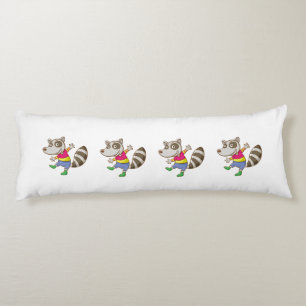 Raccoon cartoon lichaamskussen