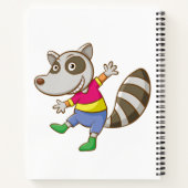 Raccoon cartoon notitieboek (Achterkant)