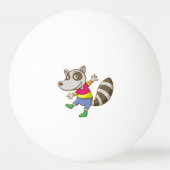 Raccoon cartoon pingpongbal (Voorkant)