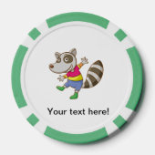 Raccoon cartoon pokerchips (Achterkant)