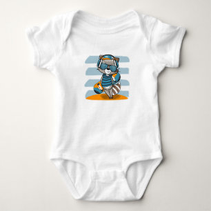 Raccoon Cartoon Romper