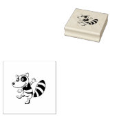 Raccoon cartoon rubberstempel (Gestempeld)