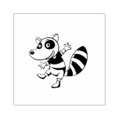 Raccoon cartoon rubberstempel (Afrduk)