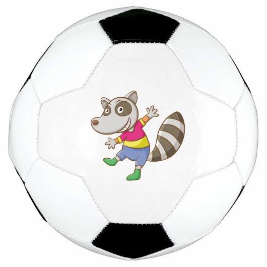 Raccoon cartoon voetbal (Voorkant)