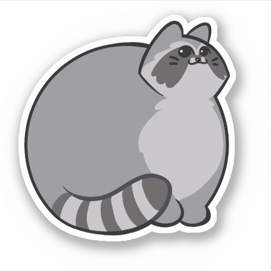 Raccoon CHONK Sticker (Voorkant)