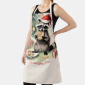 Raccoon Christmas Cookie Baking Crew Schort (Insitu)