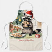 Raccoon Christmas Cookie Baking Crew Schort (Voorkant)