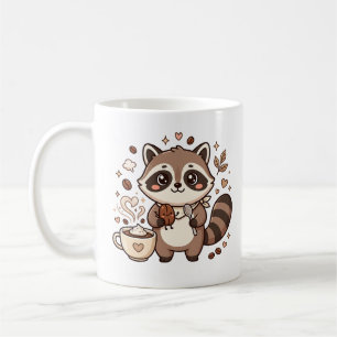 Raccoon Coffee Clipart Keramische Mok