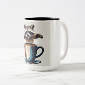 Raccoon Coffee-Mok Tweekleurige Koffiemok (Voorkant rechts)
