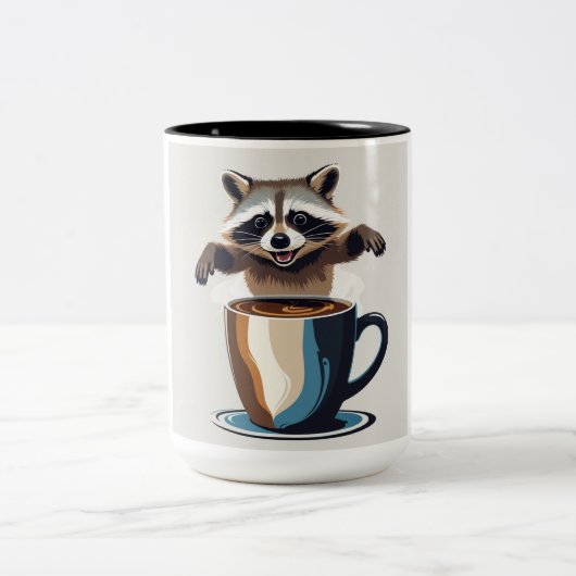 Raccoon Coffee-Mok Tweekleurige Koffiemok (Center)