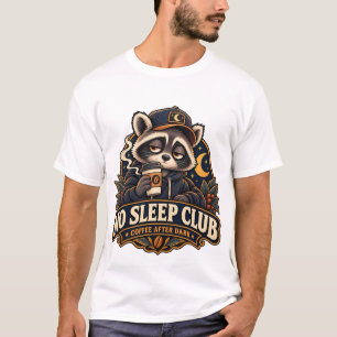 Raccoon Coffee Society Retro T-shirt