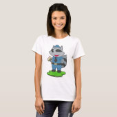 Raccoon Cop Sandwich Police T-shirt (Voorkant volledig)
