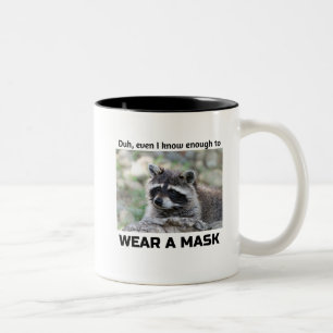 Raccoon Covid Metaphor Pour the Java Two-Tone Coff Tweekleurige Koffiemok