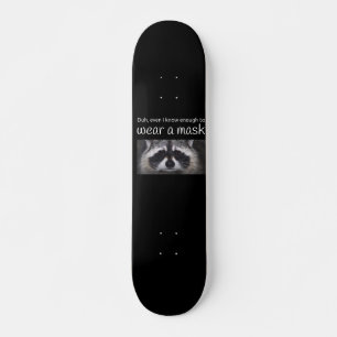 Raccoon Covid vraagt om het Masker van Funnycomb Persoonlijk Skateboard