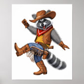 Raccoon Cowboy Poster (Voorkant)