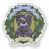 Raccoon Custom-Cut Vinyl Sticker (Voorkant)