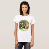 Raccoon Dames uitgerust met T-Shirt (Voorkant volledig)