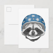 Raccoon Dareduivel Briefkaart (Voorkant / Achterkant)