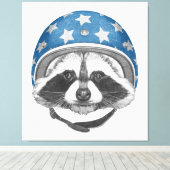 Raccoon Dareduivel Canvas Afdruk (Insitu (Houten vloer))