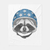 Raccoon Dareduivel Fleece Deken (Voorkant)