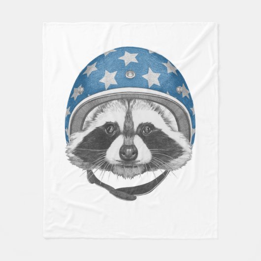 Raccoon Dareduivel Fleece Deken (Voorkant)