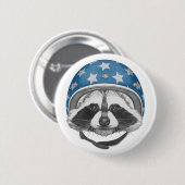 Raccoon Dareduivel Ronde Button 5,7 Cm (Voorkant /achterkant)