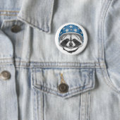 Raccoon Dareduivel Ronde Button 5,7 Cm (In situ)