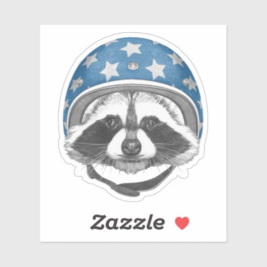Raccoon Dareduivel Sticker (Vel)