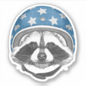 Raccoon Dareduivel Sticker (Voorkant)