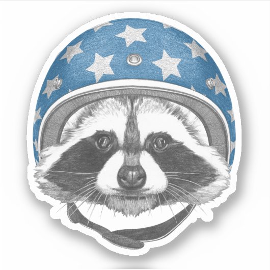 Raccoon Dareduivel Sticker (Voorkant)