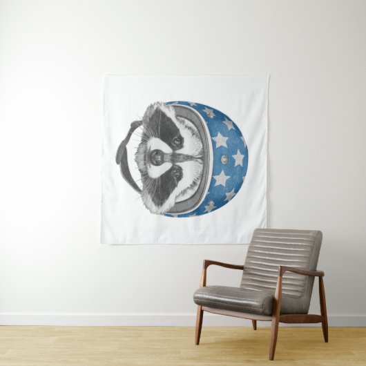 Raccoon Dareduivel Wandkleed (In Situ (horizontaal))