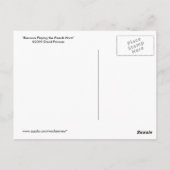 Raccoon die de Franse hoorn speelt Briefkaart (Achterkant)