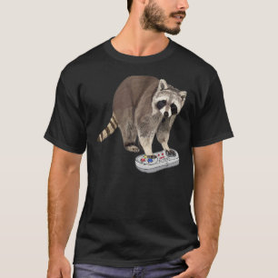 Raccoon die videospellen speelt Procyonidae Dieren T-shirt