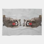 Raccoon Dier Natuur Wildlife Art Theedoek (Horizontaal)