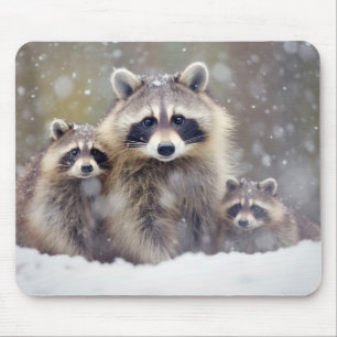 Raccoon Dierenfamilie Wandering Natuur Muismat