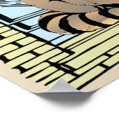 Raccoon drag Skyscraper Building Hang daar op Poster (Hoek)