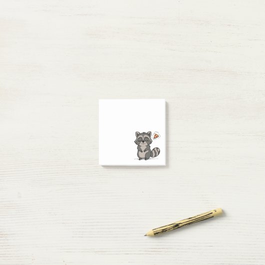 Raccoon Dream - Pizza! Post-it® Notes (Op bureau)