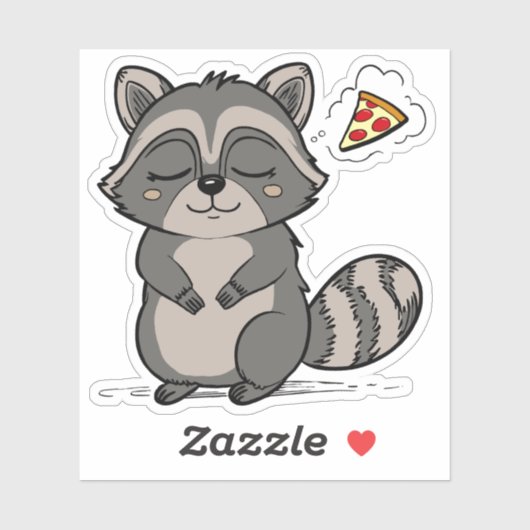Raccoon Dream - Pizza! Sticker (Vel)