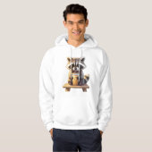 Raccoon Drinking Iced Coffee Hoodie (Voorkant volledig)