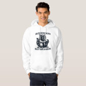 Raccoon Duct Tape Zilver Quote Hoodie (Voorkant volledig)