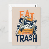 Raccoon Eat Trash Briefkaart (Voorkant / Achterkant)