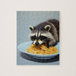 Raccoon Eating Spaghetti Legpuzzel