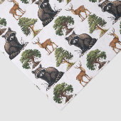 Raccoon en Deer Woodland Tissuepapier (Detail)