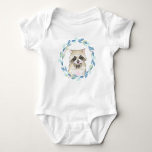 Raccoon en florale mond romper