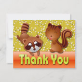 RACCOON EN SQUIRREL DANK U NOTA VAN DE KAART (Voorkant)