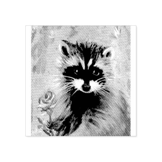 RACCOON- EN STROOMSTAMP RUBBERSTEMPEL (Afrduk)
