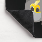 Raccoon eten banaan fruit kijken schattig muismat (Hoek)